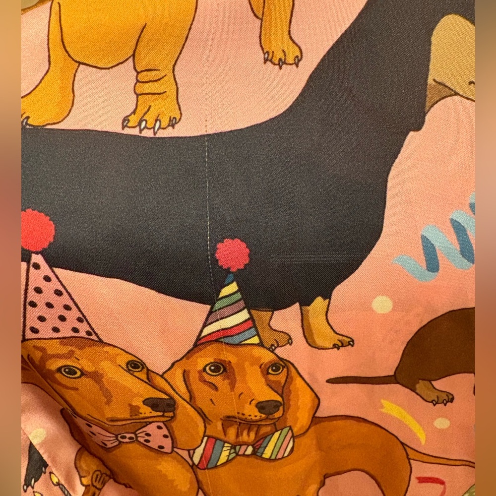 NWOT Karen Mabon Hot Dog Dachshund Birthday Pajama Top Women’s Small - Picture 10 of 10